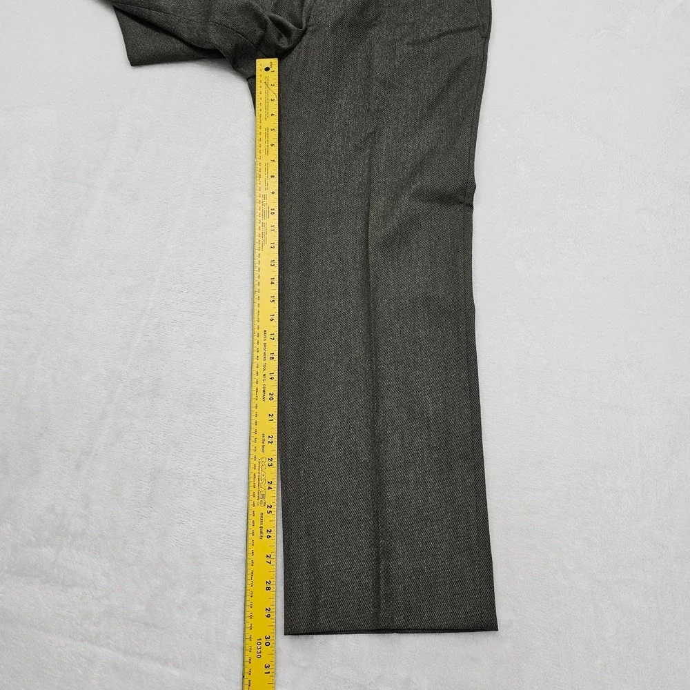 Luciano Barbera Dress Pants Mens 52 34x30 Brown Trousers Wool Flat Front Italy